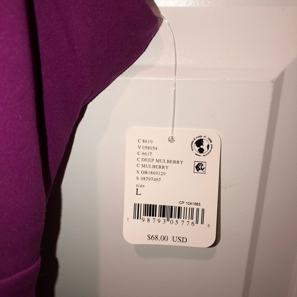 New Free People FP Movement Never Better Mulberry Long Tank Top Bra Shirt sz L - Picture 6 of 7